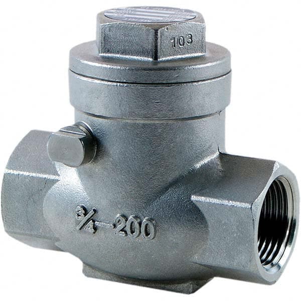 Merit Brass - Check Valves; Design: Check Swing ; Pipe Size (Inch): 3 ; End Connections: All FNPT ; Material: CF8M ; Material: CF8M ; Seal Material: Teflon - Exact Tooling