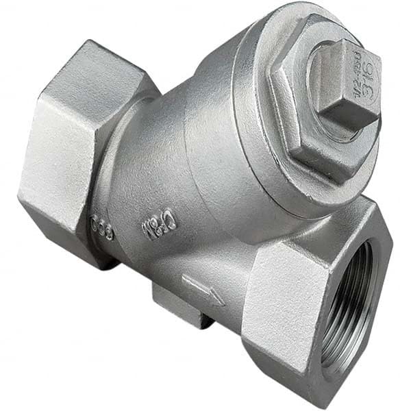 Merit Brass - 3/4" Pipe, FNPT x FNPT Ends, Stainless Steel Y-Strainer - Exact Tooling