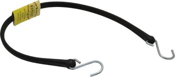 The Perfect Bungee - Heavy Duty Tie Down with S Hook - 36" OAL, Black - Exact Tooling