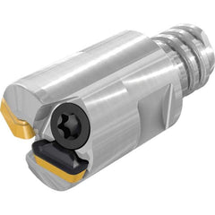 Iscar - Indexable High-Feed End Mills; Cutting Diameter (Inch): 0.1650 ; Cutting Diameter (Decimal Inch): 0.1650 ; Maximum Depth of Cut (mm): 0.60 ; Shank Type: Modular Connection ; Modular Connection Size: T06 ; Number of Cutter Inserts: 3 - Exact Tooling