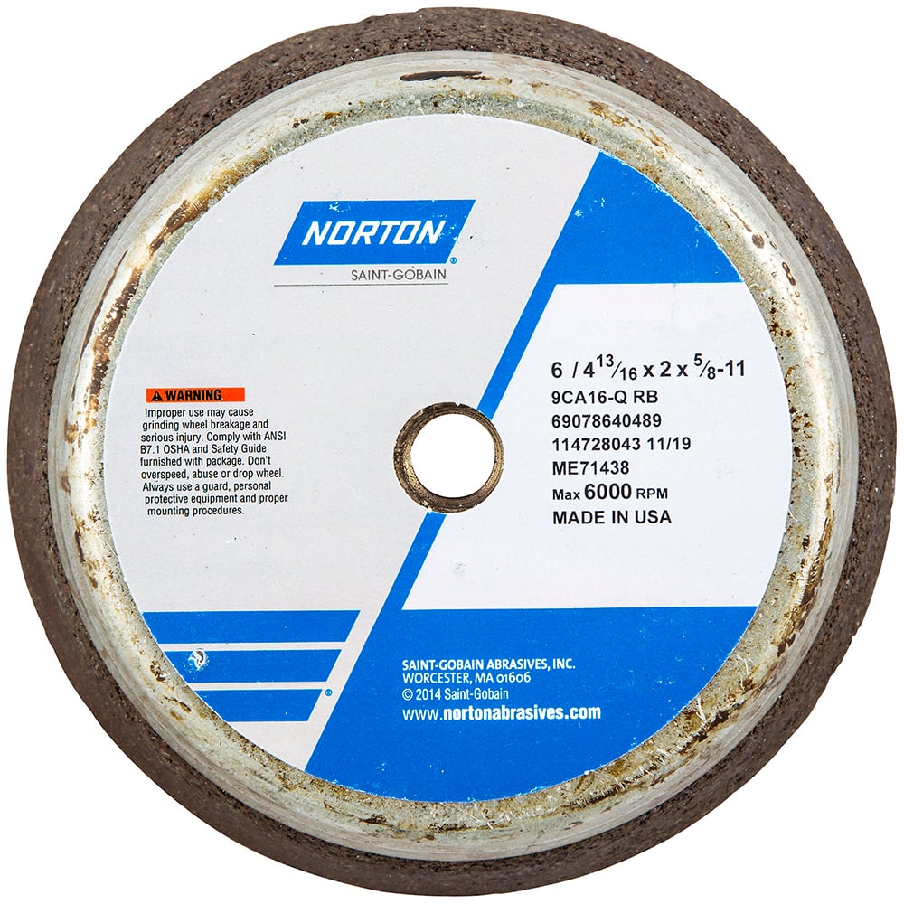 Norton - Tool & Cutter Grinding Wheels Wheel Type: Type 11 Superabrasive Wheel Type Number: B42 - Exact Tooling