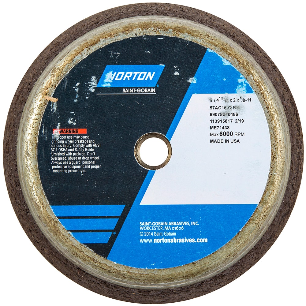 Norton - Tool & Cutter Grinding Wheels Wheel Type: Type 11 Superabrasive Wheel Type Number: B42 - Exact Tooling