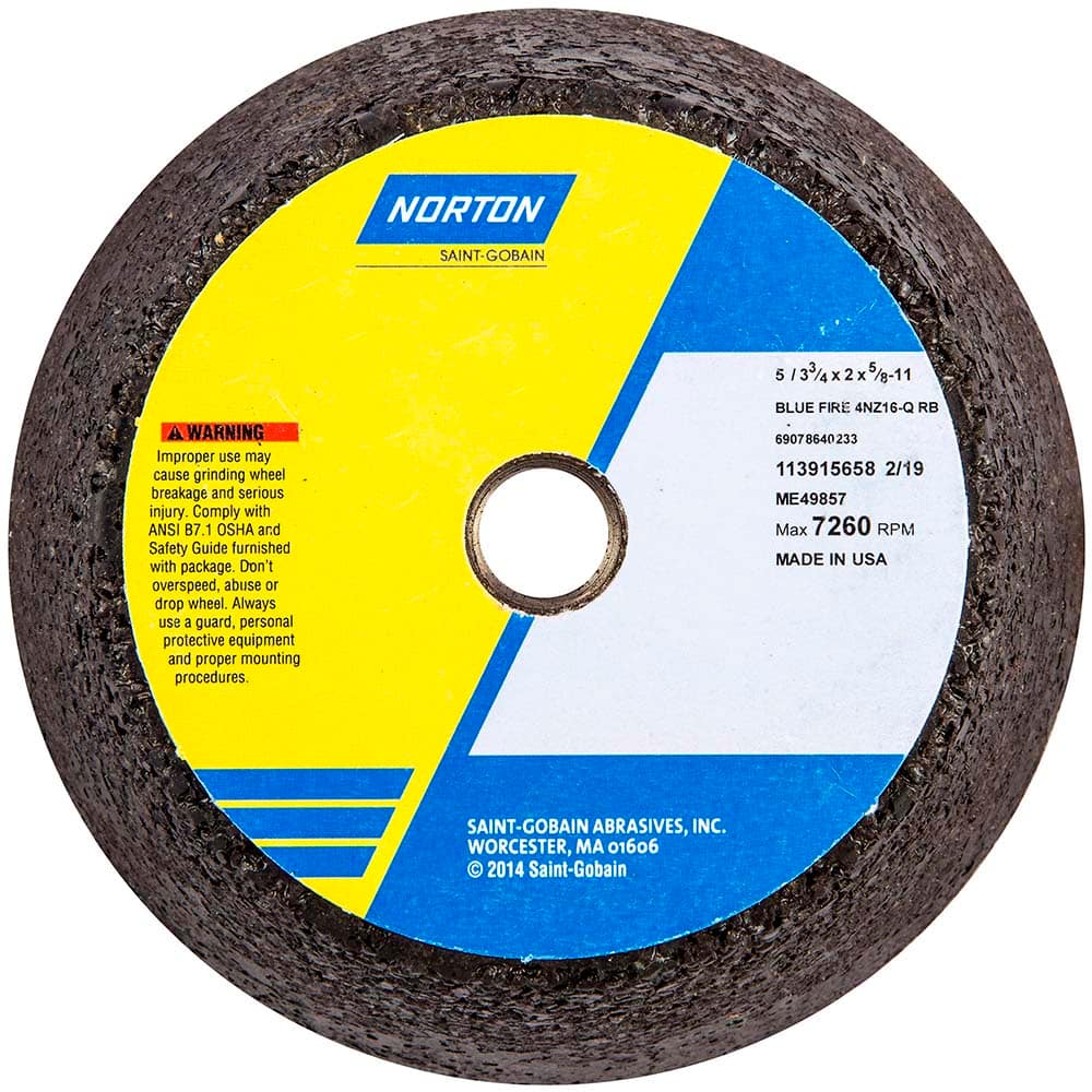 Norton - Tool & Cutter Grinding Wheels Wheel Type: Type 11 Superabrasive Wheel Type Number: B42 - Exact Tooling