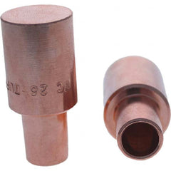 Tuffaloy - Spot Welder Tips For Use With: 5RW Cap Taper Electrode Holder Type: Male Cap C Nose (Flat) - Exact Tooling