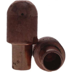 Tuffaloy - Spot Welder Tips For Use With: 7RW Cap Taper Electrode Holder Type: Male Cap B Nose (Dome) - Exact Tooling