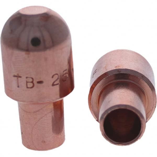 Tuffaloy - Spot Welder Tips For Use With: 5RW Cap Taper Electrode Holder Type: Male Cap B Nose (Dome) - Exact Tooling