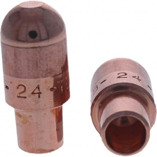 Tuffaloy - Spot Welder Tips For Use With: 4RW Cap Taper Electrode Holder Type: Male Cap B Nose (Dome) - Exact Tooling