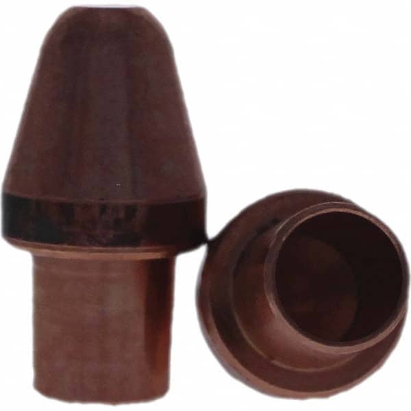 Tuffaloy - Spot Welder Tips For Use With: 7RW Cap Taper Electrode Holder Type: Male Cap A Nose (Pointed) - Exact Tooling