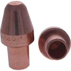 Tuffaloy - Spot Welder Tips For Use With: 5RW Cap Taper Electrode Holder Type: Male Cap A Nose (Pointed) - Exact Tooling
