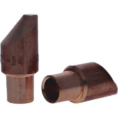 Tuffaloy - Spot Welder Tips For Use With: 4RW Cap Taper Electrode Holder Type: Male Cap D Nose (Offset) - Exact Tooling