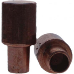 Tuffaloy - Spot Welder Tips For Use With: 5RW Cap Taper Electrode Holder Type: Male Cap C Nose (Flat) - Exact Tooling