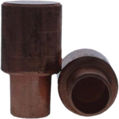 Tuffaloy - Spot Welder Tips For Use With: 7RW Cap Taper Electrode Holder Type: Male Cap C Nose (Flat) - Exact Tooling