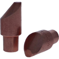 Tuffaloy - Spot Welder Tips For Use With: 4RW Cap Taper Electrode Holder Type: Male Cap D Nose (Offset) - Exact Tooling