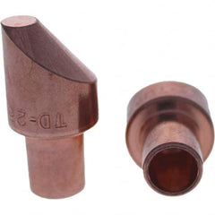 Tuffaloy - Spot Welder Tips For Use With: 5RW Cap Taper Electrode Holder Type: Male Cap D Nose (Offset) - Exact Tooling