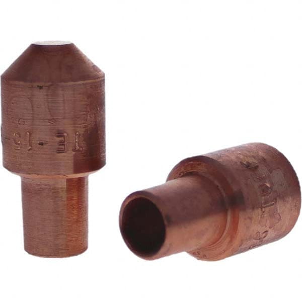 Tuffaloy - Spot Welder Tips For Use With: 5RW Cap Taper Electrode Holder Type: Male Cap E Nose (Truncated) - Exact Tooling