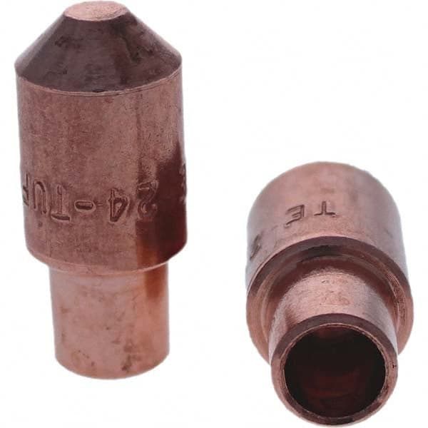 Tuffaloy - Spot Welder Tips For Use With: 4RW Cap Taper Electrode Holder Type: Male Cap E Nose (Truncated) - Exact Tooling