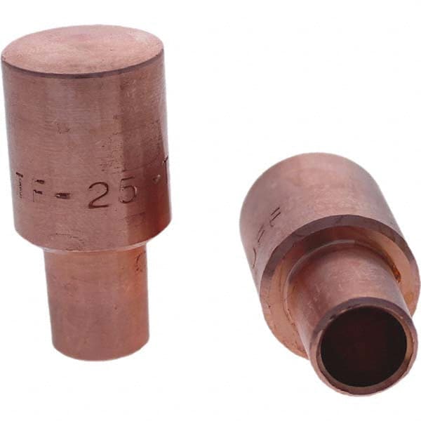 Tuffaloy - Spot Welder Tips For Use With: 5RW Cap Taper Electrode Holder Type: Male Cap F Nose (Radius) - Exact Tooling