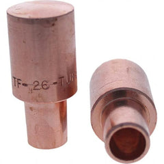 Tuffaloy - Spot Welder Tips For Use With: 6RW Cap Taper Electrode Holder Type: Male Cap F Nose (Radius) - Exact Tooling