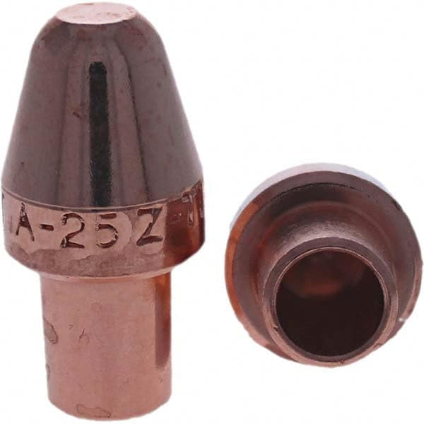 Tuffaloy - Spot Welder Tips For Use With: 5RW Cap Taper Electrode Holder Type: Male Cap A Nose (Pointed) - Exact Tooling