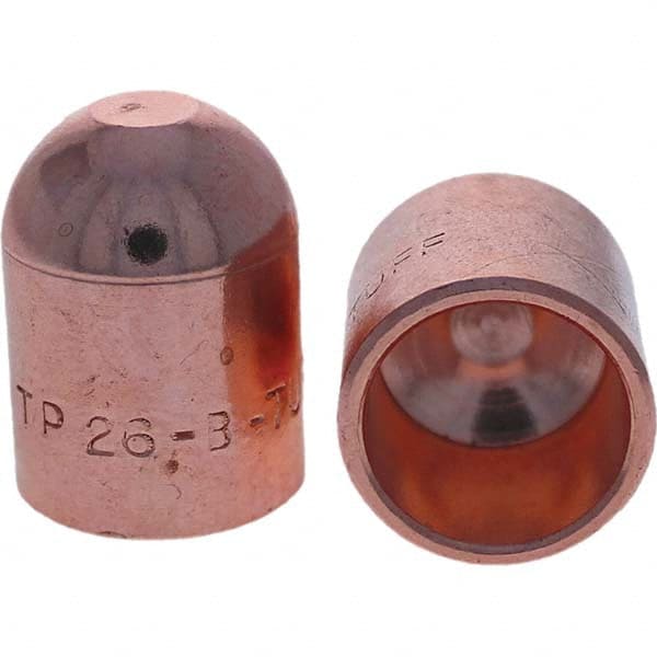 Tuffaloy - Spot Welder Tips For Use With: 6RW Cap Taper Electrode Holder Type: Female Cap B Nose (Dome) - Exact Tooling