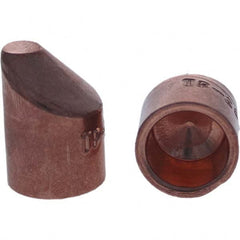 Tuffaloy - Spot Welder Tips For Use With: 5RW Cap Taper Electrode Holder Type: Female Cap D Nose (Offset) - Exact Tooling