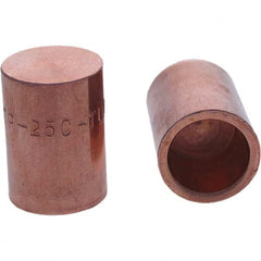 Tuffaloy - Spot Welder Tips For Use With: 5RW Cap Taper Electrode Holder Type: Female Cap C Nose (Flat) - Exact Tooling