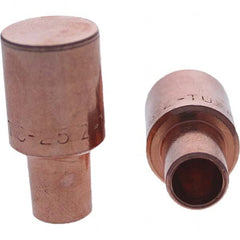 Tuffaloy - Spot Welder Tips For Use With: 5RW Cap Taper Electrode Holder Type: Male Cap C Nose (Flat) - Exact Tooling