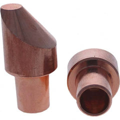 Tuffaloy - Spot Welder Tips For Use With: 5RW Cap Taper Electrode Holder Type: Male Cap D Nose (Offset) - Exact Tooling
