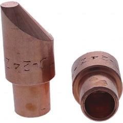 Tuffaloy - Spot Welder Tips For Use With: 4RW Cap Taper Electrode Holder Type: Male Cap D Nose (Offset) - Exact Tooling