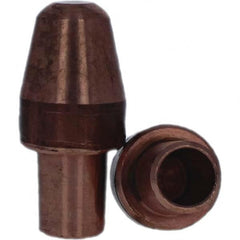 Tuffaloy - Spot Welder Tips For Use With: 6RW Cap Taper Electrode Holder Type: Male Cap A Nose (Pointed) - Exact Tooling