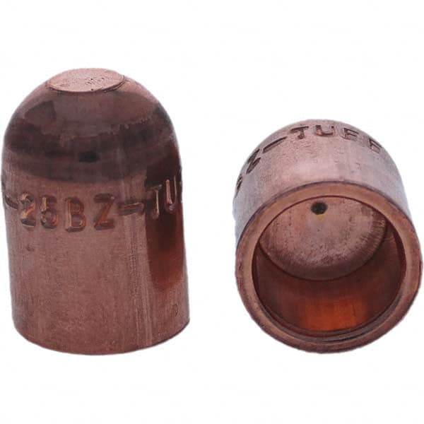 Tuffaloy - Spot Welder Tips For Use With: 5RW Cap Taper Electrode Holder Type: Female Cap B Nose (Dome) - Exact Tooling