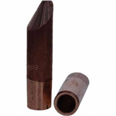 Tuffaloy - Spot Welder Tips For Use With: 7RW Electrode Holder Type: Straight Tip D Nose (Offset) - Exact Tooling