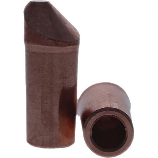 Tuffaloy - Spot Welder Tips For Use With: 4RW Electrode Holder Type: Straight Tip D Nose (Offset) - Exact Tooling