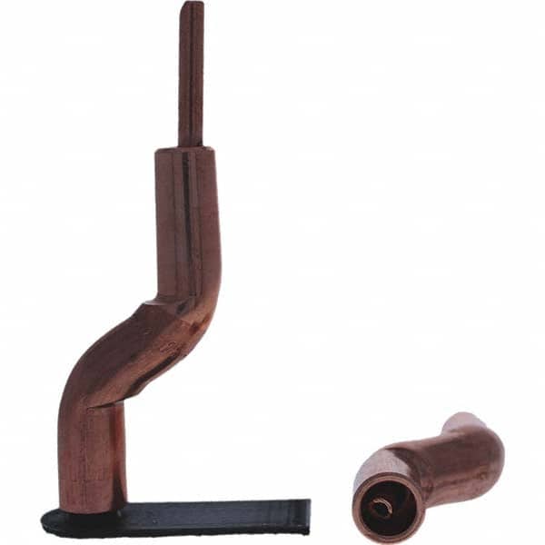 Tuffaloy - Spot Welder Tips For Use With: 4RW Electrode Holder Type: Bent Shank for 4RW Male Cap - Exact Tooling