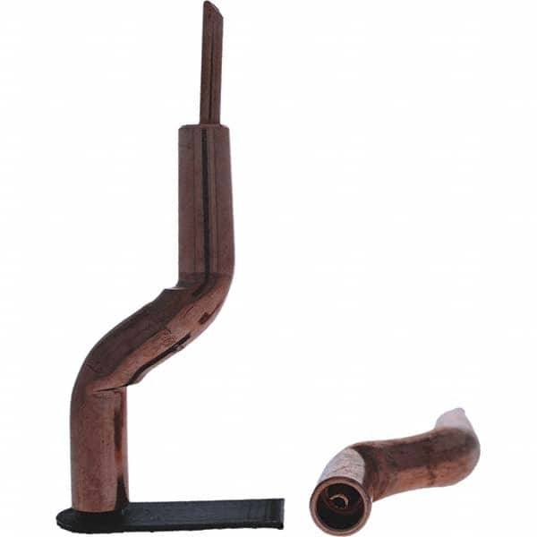 Tuffaloy - Spot Welder Tips For Use With: 4RW Electrode Holder Type: Bent Shank for 4RW Male Cap - Exact Tooling