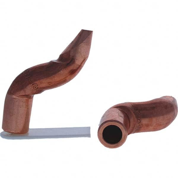 Tuffaloy - Spot Welder Tips For Use With: 5RW Electrode Holder Type: Double Bend Tip D Nose (Offset) - Exact Tooling