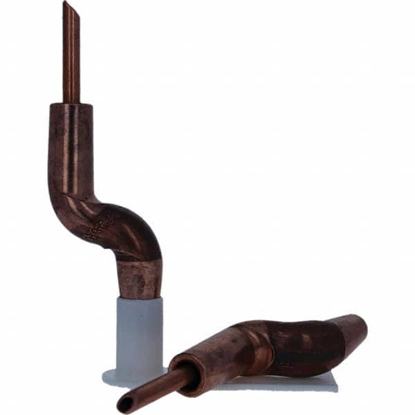 Tuffaloy - Spot Welder Tips For Use With: 4RW Electrode Holder Type: Double Bend Tip A Nose (Pointed) - Exact Tooling