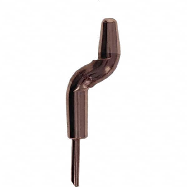 Tuffaloy - Spot Welder Tips For Use With: 4RW Electrode Holder Type: Double Bend Tip A Nose (Pointed) - Exact Tooling