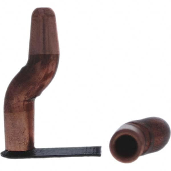 Tuffaloy - Spot Welder Tips For Use With: 5RW Electrode Holder Type: Double Bend Tip A Nose (Pointed) - Exact Tooling