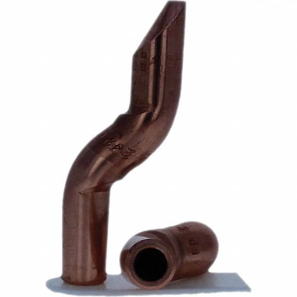Tuffaloy - Spot Welder Tips For Use With: 4RW Electrode Holder Type: Double Bend Tip D Nose (Offset) - Exact Tooling