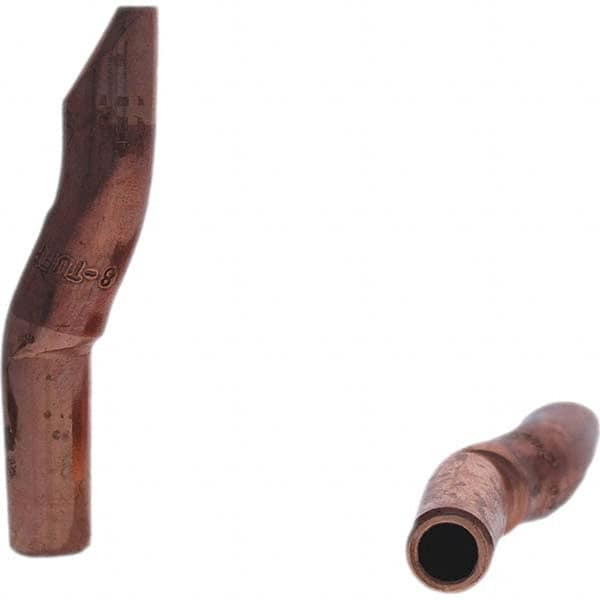 Tuffaloy - Spot Welder Tips For Use With: 4RW Electrode Holder Type: Double Bend Tip D Nose (Offset) - Exact Tooling