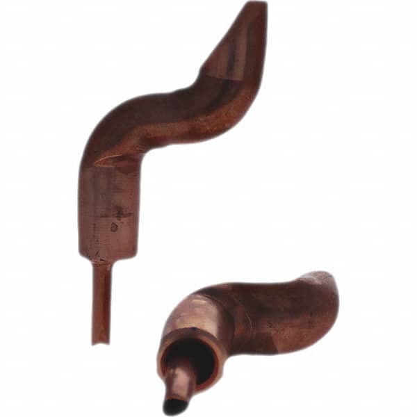 Tuffaloy - Spot Welder Tips For Use With: 4RW Electrode Holder Type: Double Bend Tip D Nose (Offset) - Exact Tooling