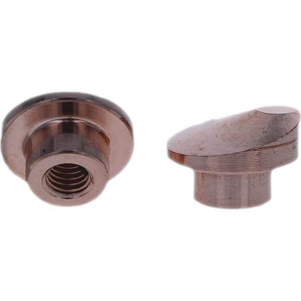 Tuffaloy - Spot Welder Tips For Use With: Socket Or Paddle Type Holder Type: Socket Tip D Nose (Offset) - Exact Tooling