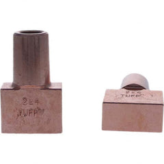 Tuffaloy - Spot Welder Tips For Use With: 5RW Electrode Holder Type: Backup Electrode Rectangular Face - Exact Tooling