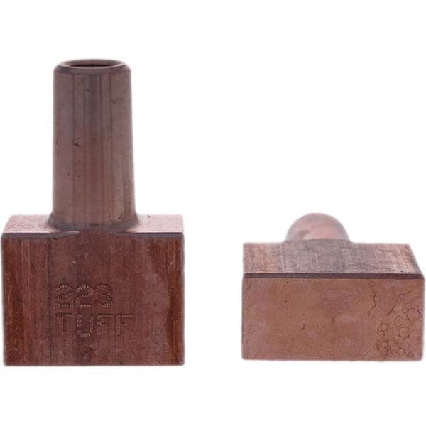 Tuffaloy - Spot Welder Tips For Use With: 5RW Electrode Holder Type: Backup Electrode Rectangular Face - Exact Tooling