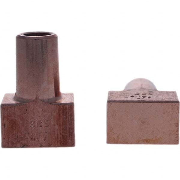 Tuffaloy - Spot Welder Tips For Use With: 5RW Electrode Holder Type: Backup Electrode Rectangular Face - Exact Tooling