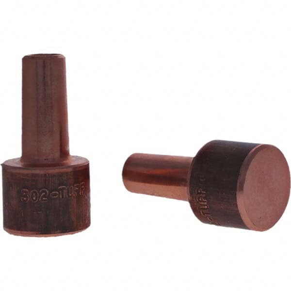 Tuffaloy - Spot Welder Tips For Use With: 4RW Electrode Holder Type: Backup Electrode Round Face - Exact Tooling