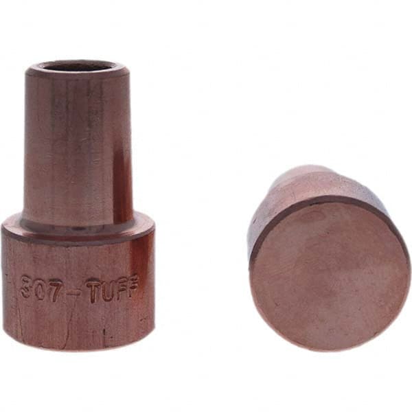 Tuffaloy - Spot Welder Tips For Use With: 5RW Electrode Holder Type: Backup Electrode Round Face - Exact Tooling