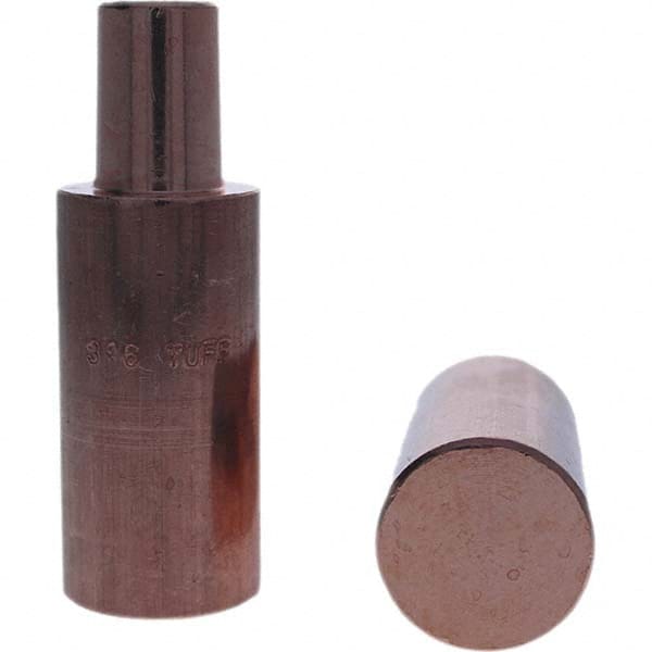 Tuffaloy - Spot Welder Tips For Use With: 5RW Electrode Holder Type: Backup Electrode Round Face - Exact Tooling