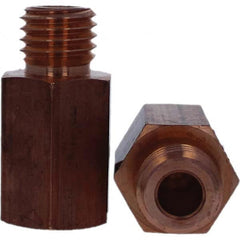 Tuffaloy - Spot Welder Tips For Use With: 3/4-10 Threaded Electrode Holder Type: Threaded Tip C Nose (Flat) - Exact Tooling